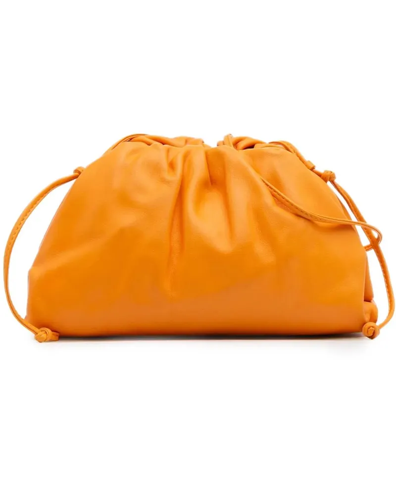 Bottega Veneta Hobo Bags Lambskin The Mini Pouch Crossbody orange Orange