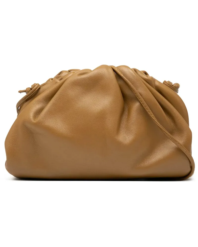 Bottega Veneta Hobo Bags Lambskin The Mini Pouch Crossbody braun Braun