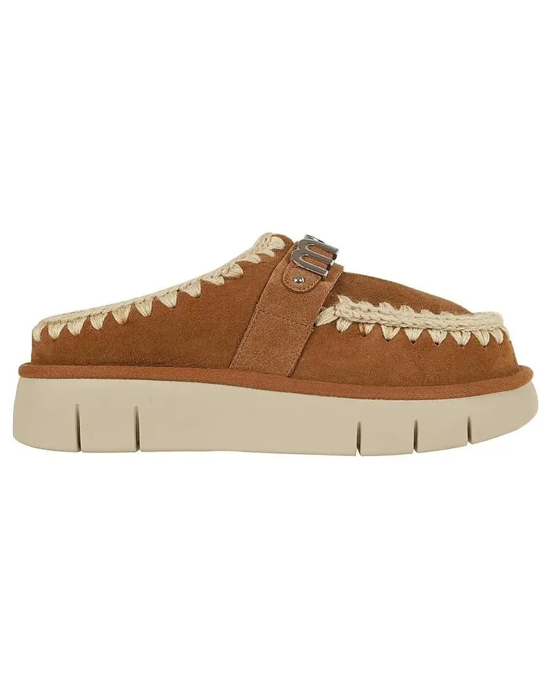 Mou Slipper & Pantoletten Cozy Brown Suede Slippers braun Braun