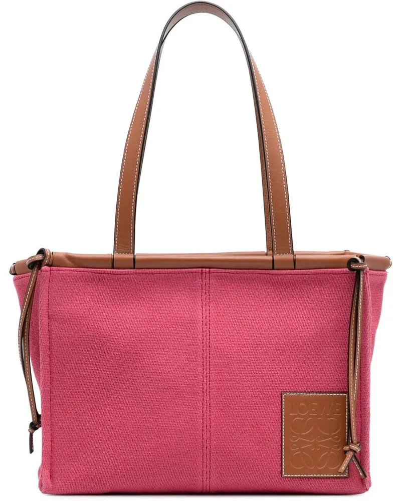 Loewe Shopper Small Canvas Cushion Tote rosa Gold