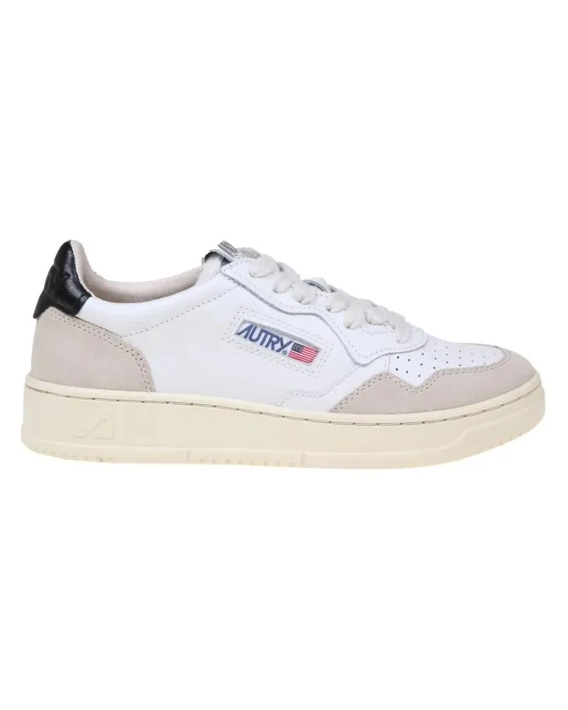 AUTRY Low-Top Sneaker Sneakers In Black And White Leather And Suede weiß Weiß