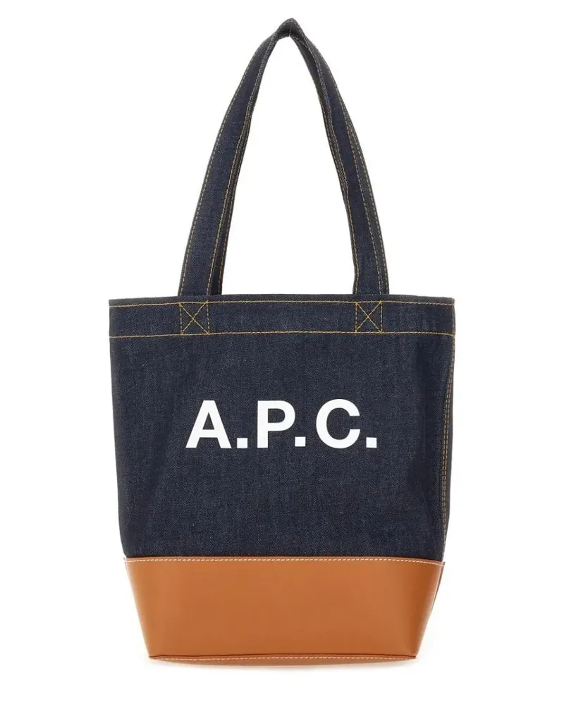A.P.C. Shopper & Totes Axel Small Tote Bag blau Blau
