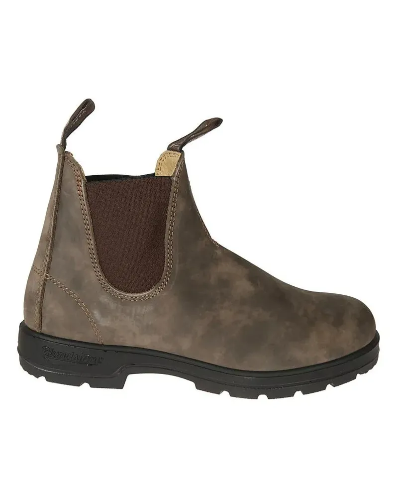 BLUNDSTONE Stiefel Brown Leather Ankle Boots With Elastic Side Panels braun Braun