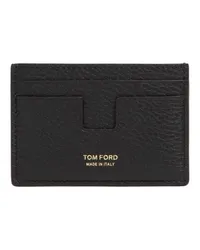 Tom Ford Portemonnaies Leather Cards Holder Schwarz