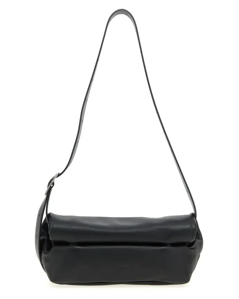 Jil Sander Hobo Bags 'Rollup' Small Handbag schwarz Schwarz