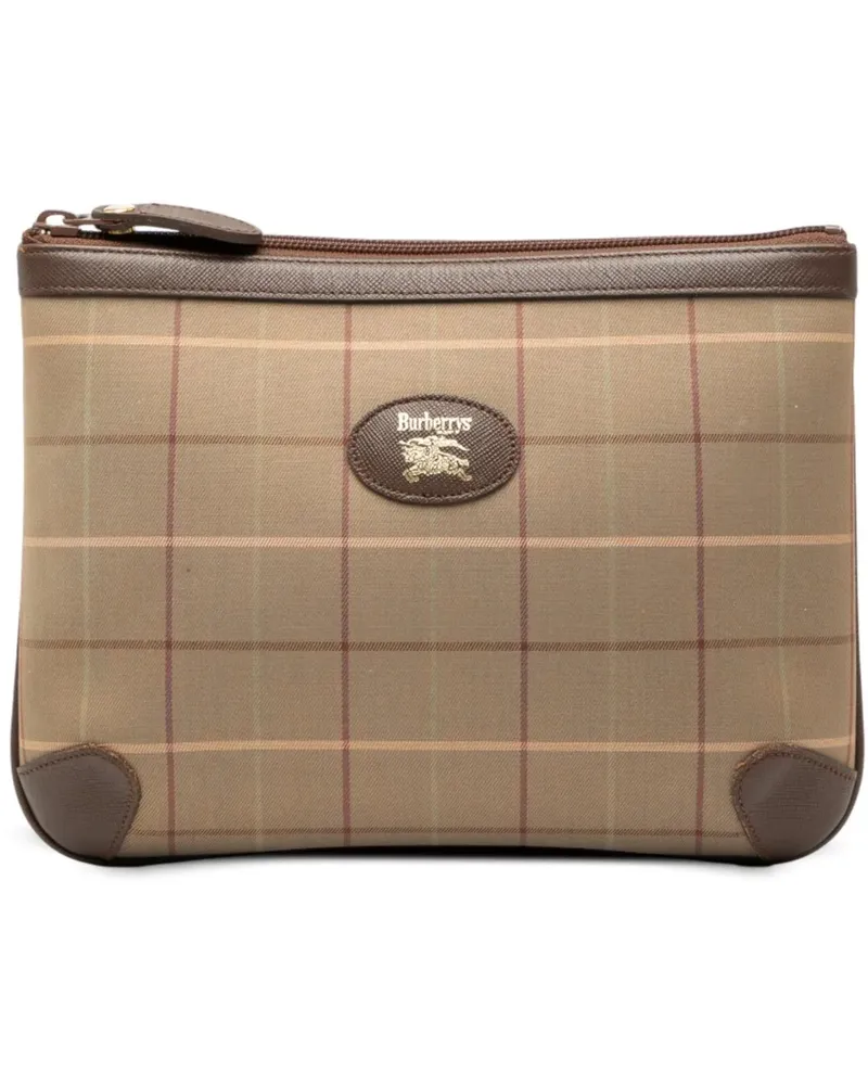 Burberry Clutches Vintage Check Canvas Clutch braun Braun