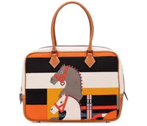Crossbody Bags Barenia and Toile Rocobar Plume 32 braun
