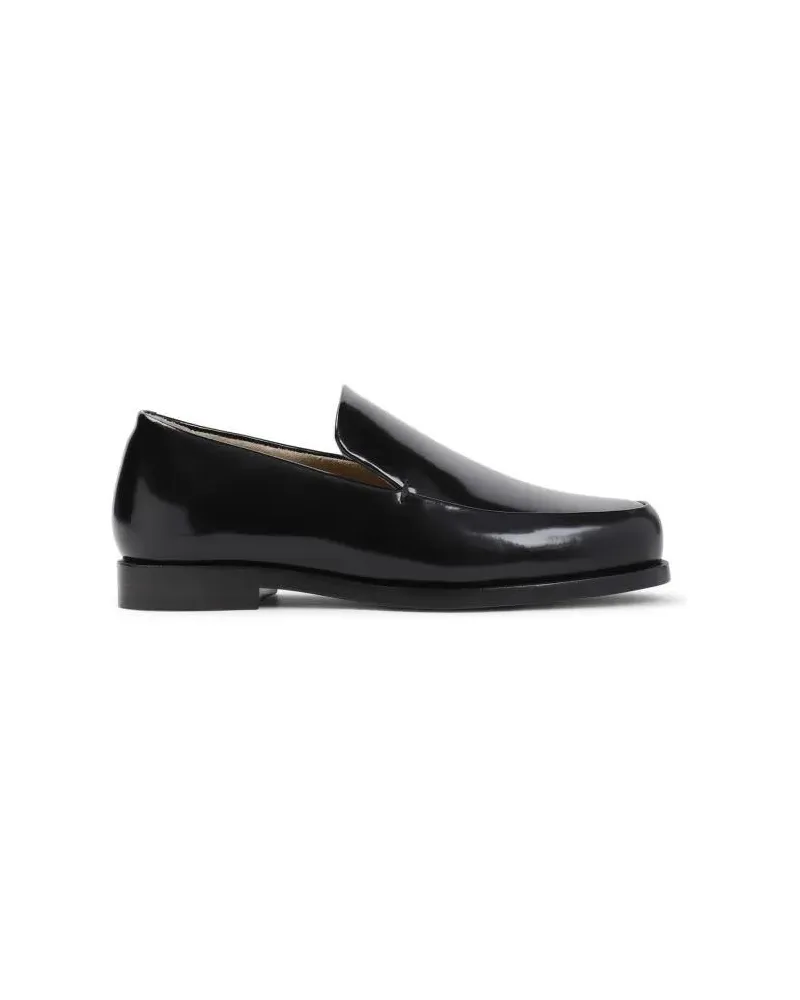 KHAITE Loafers & Ballerinas Alessio Black Brushed Calf Leather Loafers Schwarz