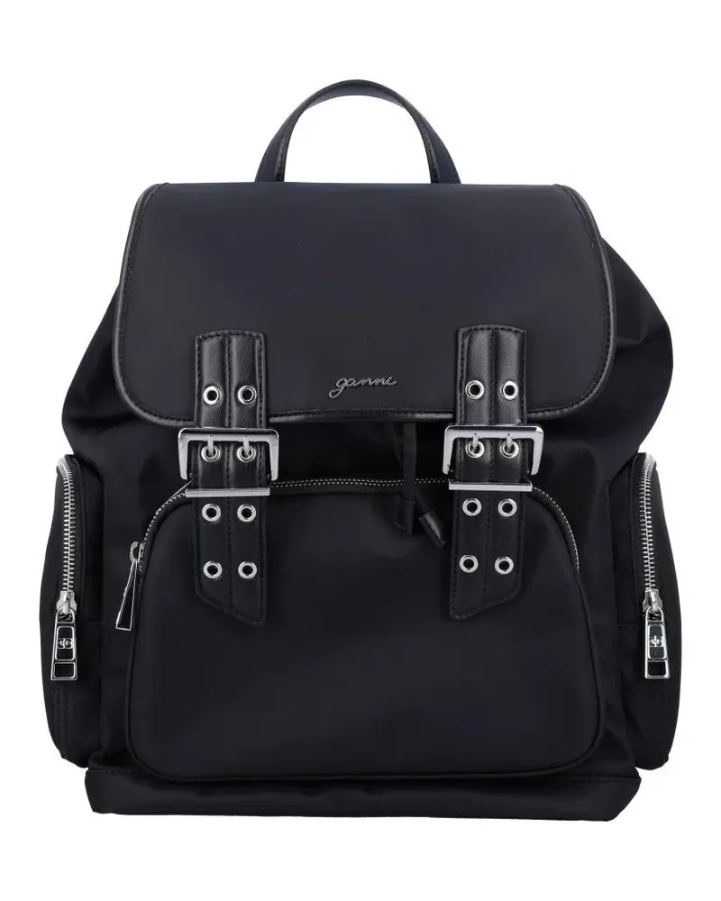 Ganni Rucksäcke Bucky Nylon Backpack schwarz Schwarz
