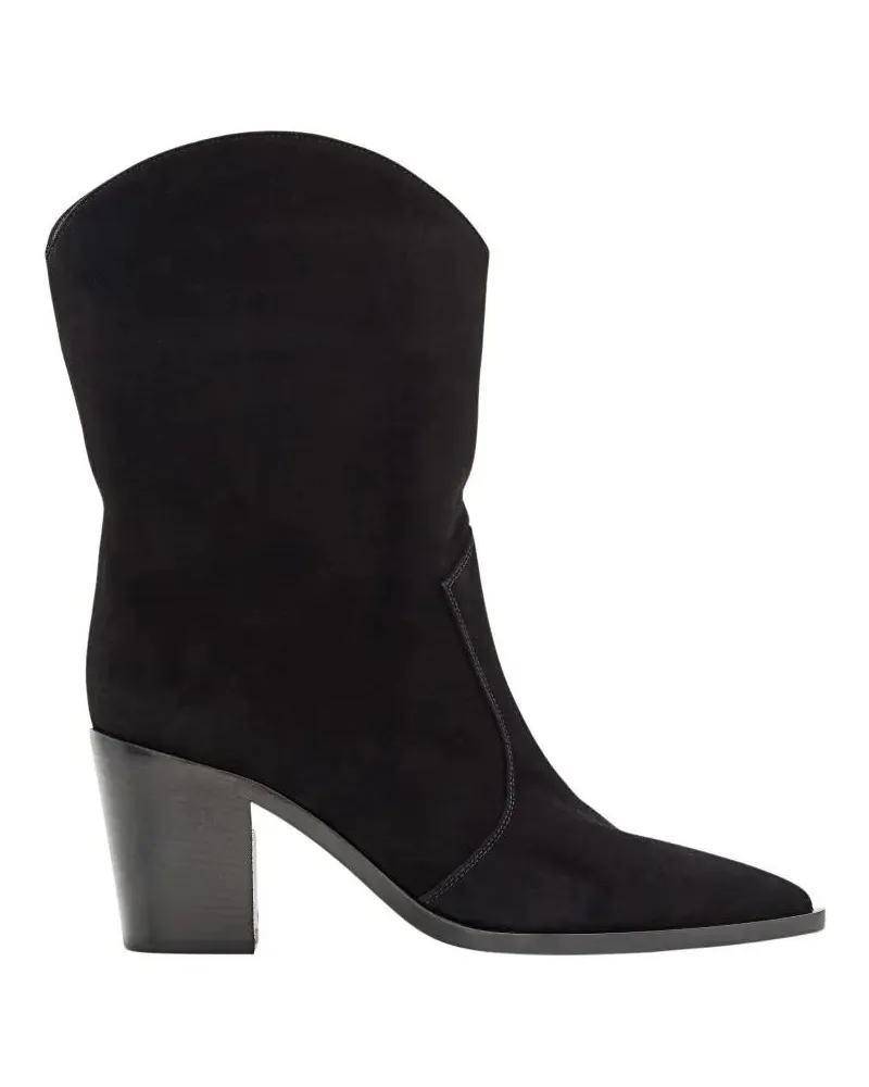 Gianvito Rossi Stiefel Denver Suede Texan Boots schwarz Schwarz