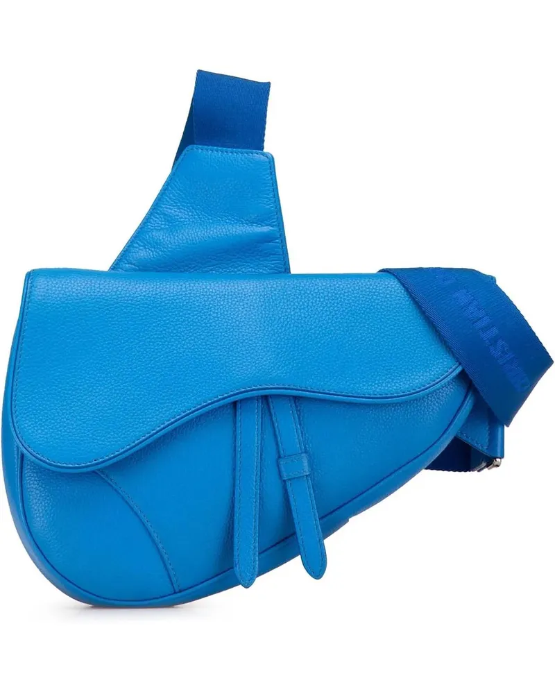 Dior Hobo Bags 2019 Leather Saddle Crossbody blau Blau