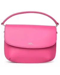 A.P.C. Shopper 'Sarah' Mini Fuchsia Leather Bag Rosa