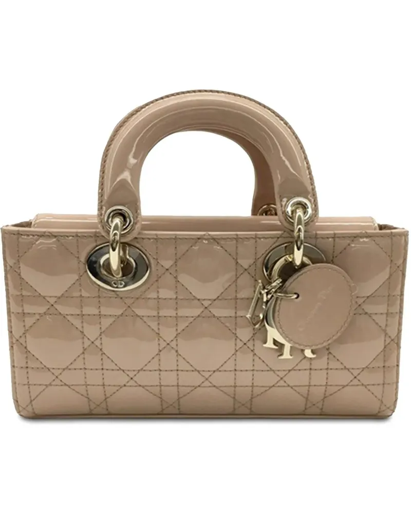 Dior Hobo Bags 2023 Small Patent Cannage Lady D-Joy braun Braun