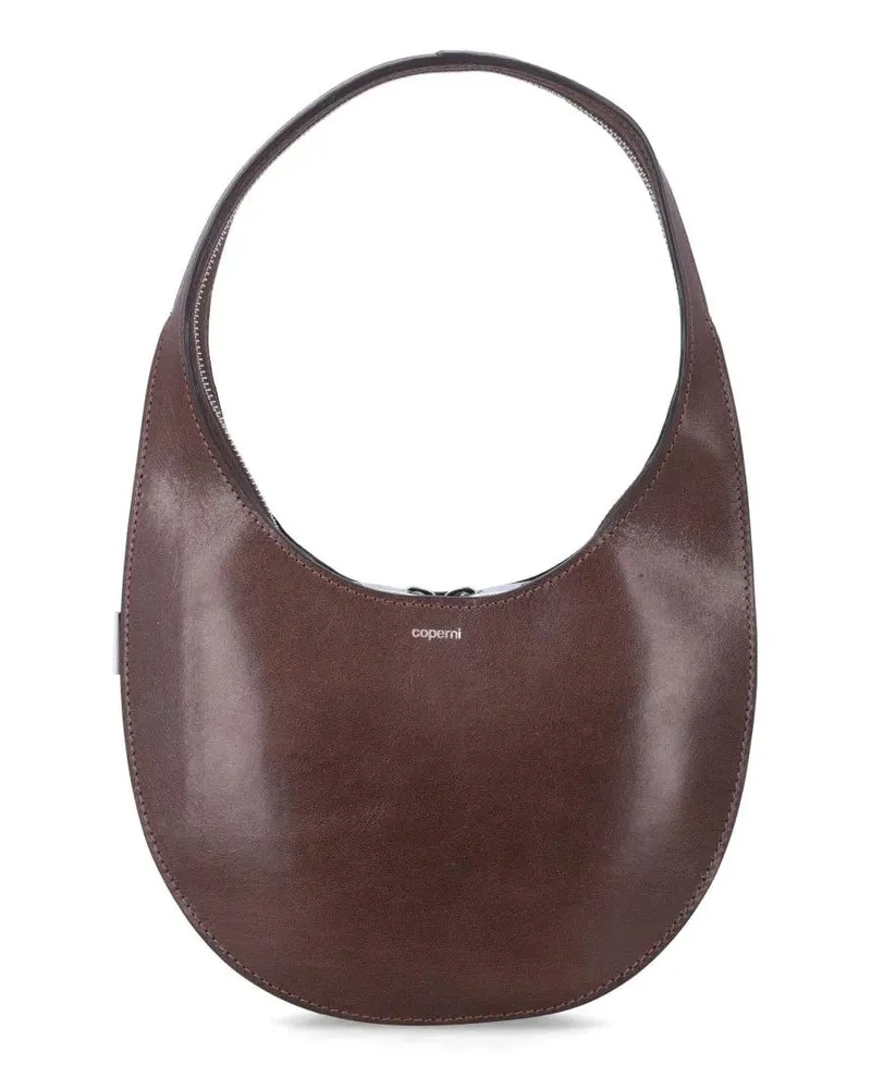 COPERNI Hobo Bags Crescent-Shaped Small Handbag With Polished Finish grau Grau