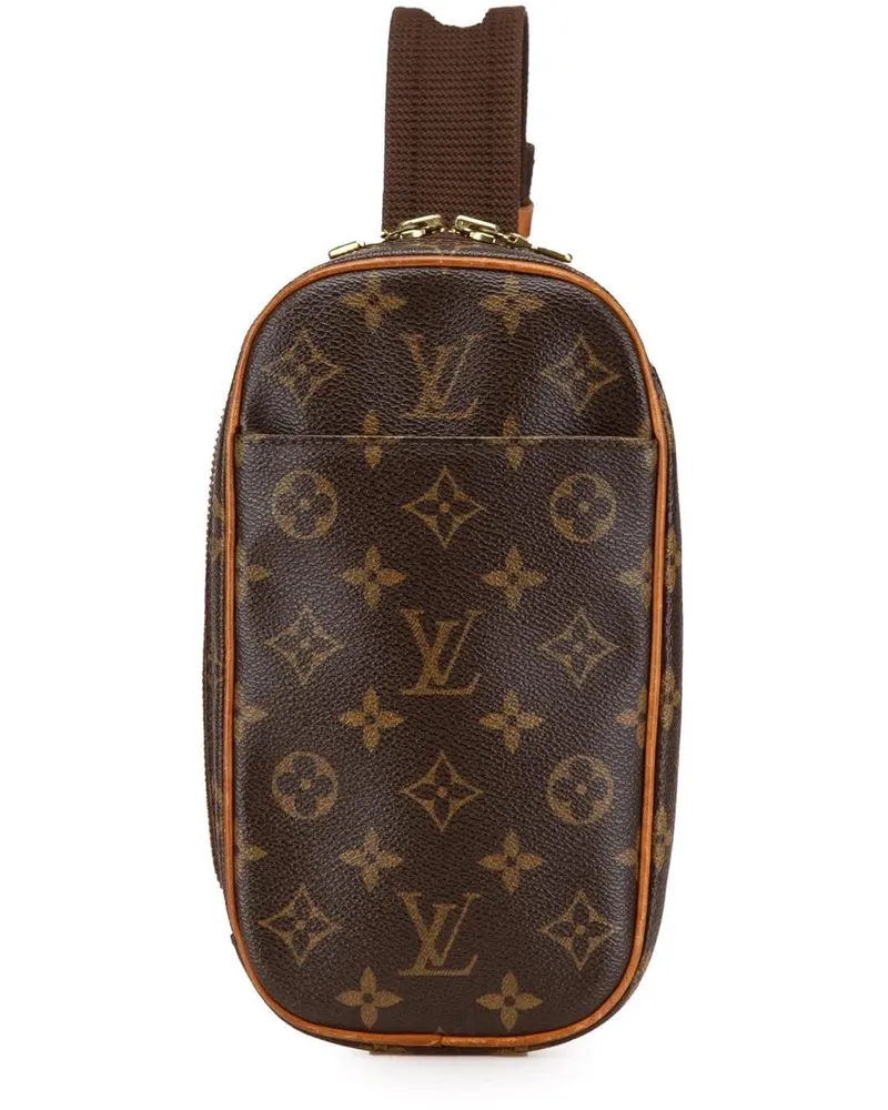 Louis Vuitton Hobo Bags 2004 Monogram Pochette Gange braun Braun