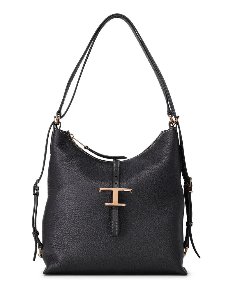TOD'S Crossbody Bags Schultertasche Timeless aus Leder schwarz Schwarz