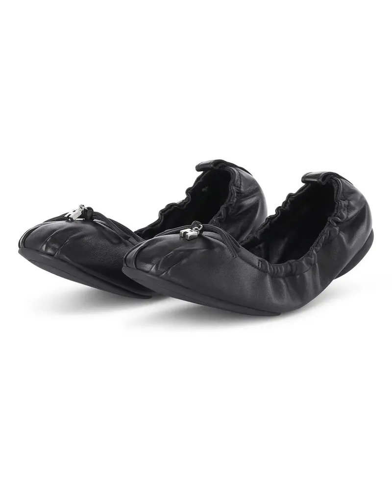 Hogan Low-Top Sneaker Ballerinas aus Nappaleder schwarz Schwarz