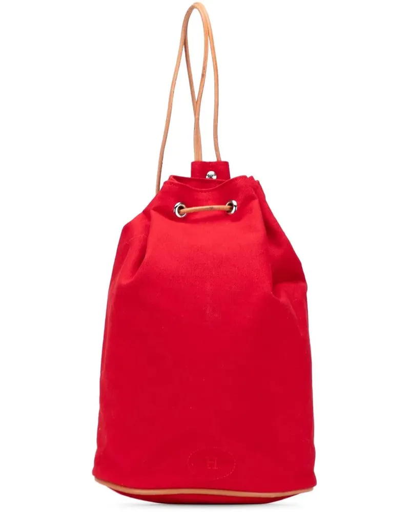 Hermès Rucksäcke Toile Polochon Mimile rot Rot