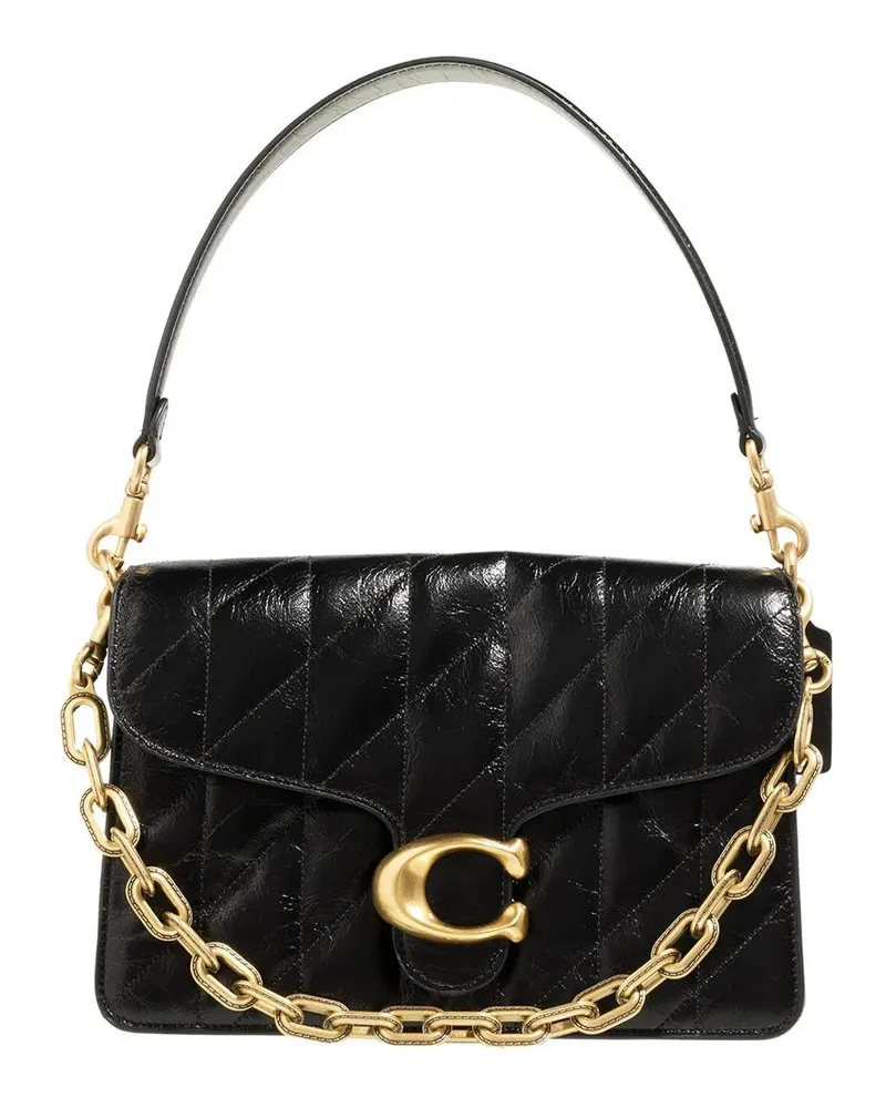 Coach Crossbody Bags Quilted Glazed Leather Chain Tabby Shoulder Bag Wi schwarz Schwarz
