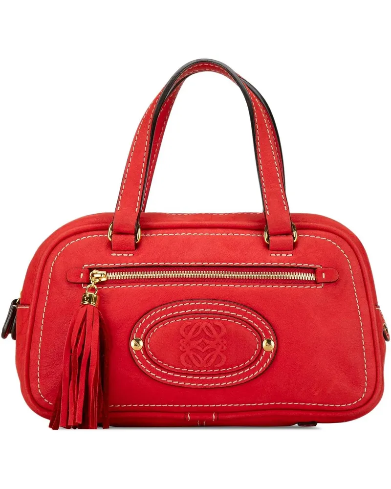 Loewe Crossbody Bags Leather Anagram Tassel Handbag rot Rot