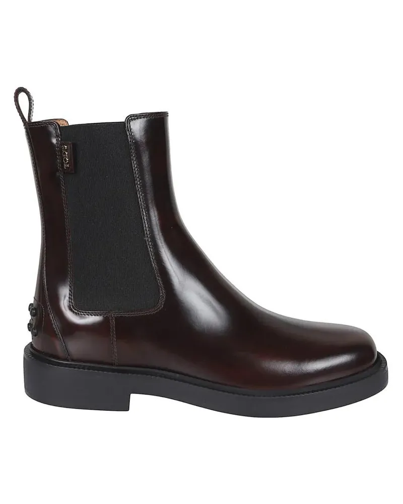TOD'S Stiefel Mustard Leather Ankle Boots schwarz Schwarz