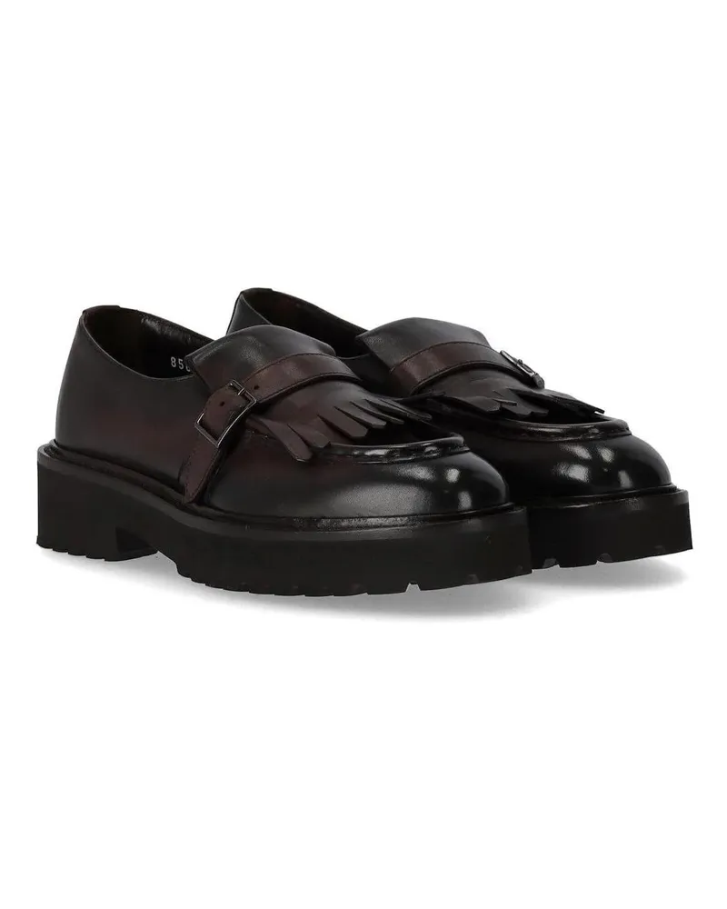 Doucal´s Deco' Dark Brown Loafer With Fringe braun Braun