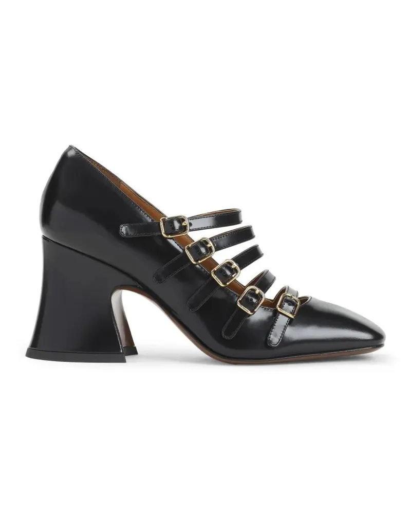 Chloé Hohe Schuhe Black Leather Janis Pumps schwarz Schwarz