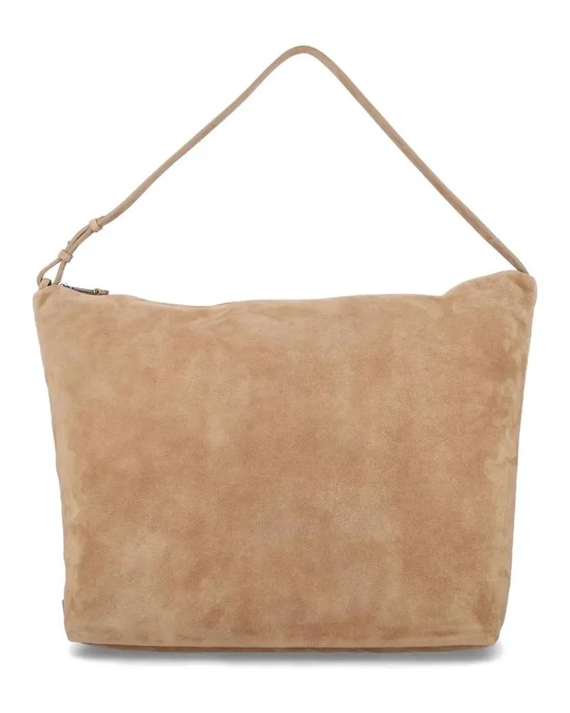 Emporio Armani Hobo Bags Refined Suede Hobo Bag braun Braun