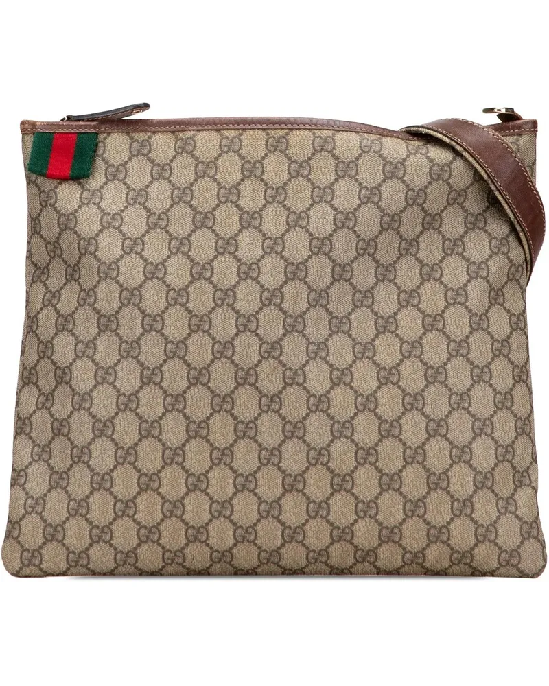 Gucci Hobo Bags GG Supreme Web Crossbody braun Braun
