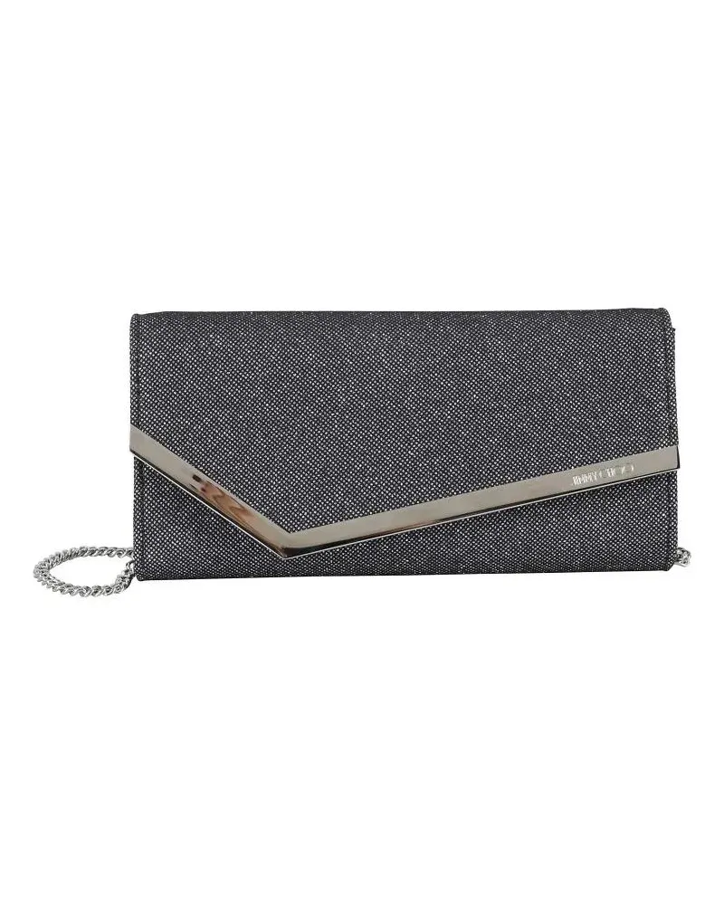 Jimmy Choo Clutches Glittered Emmie Clutch grau Grau
