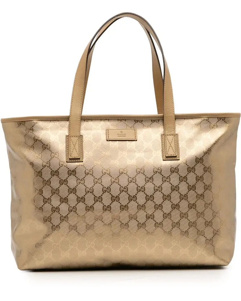 Gucci Shopper Medium GG Imprime Tote goldfarben Gold