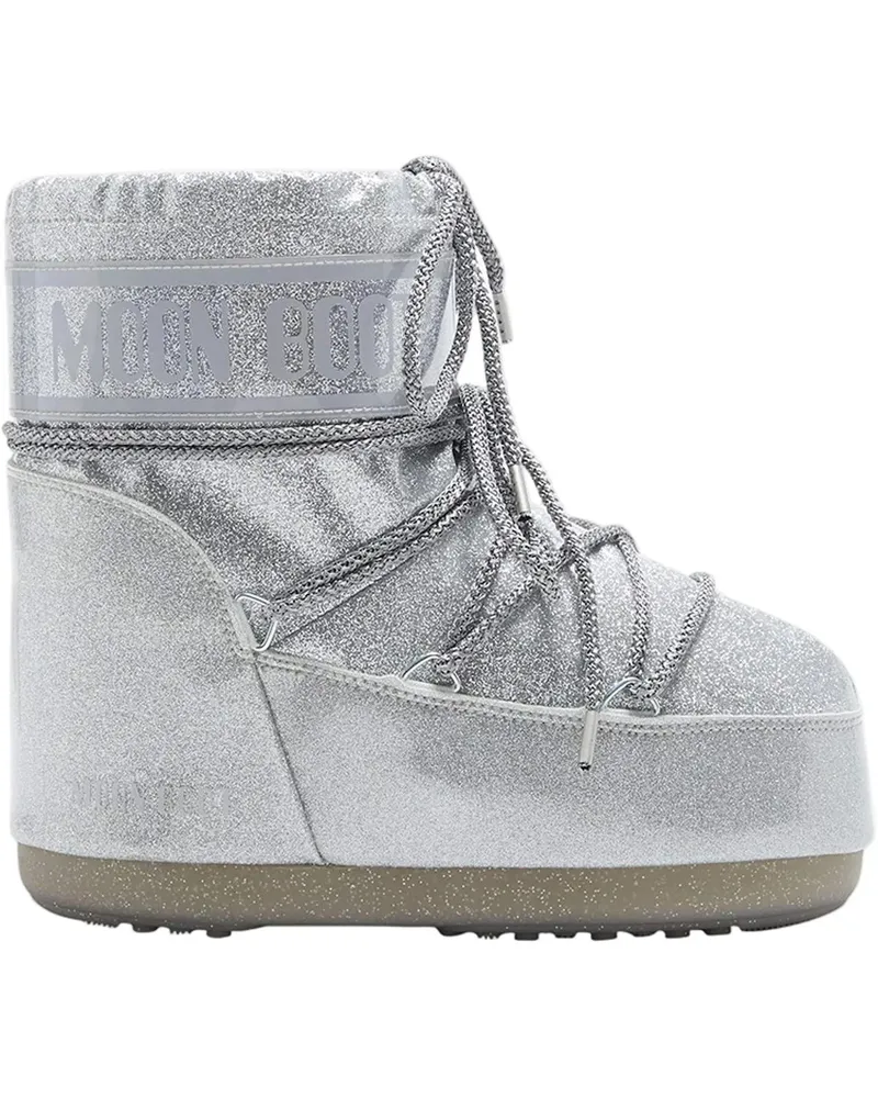 Moon Boot Stiefel MB ICON LOW GLITTER SILVER silberfarben 
