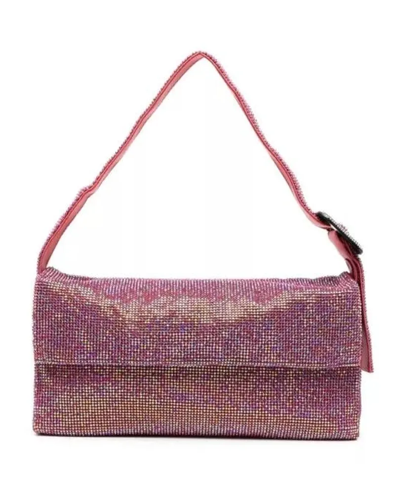 Benedetta Bruzziches Shopper Vitty La Grande Shoulder Bag With All-Over Crystal Gold