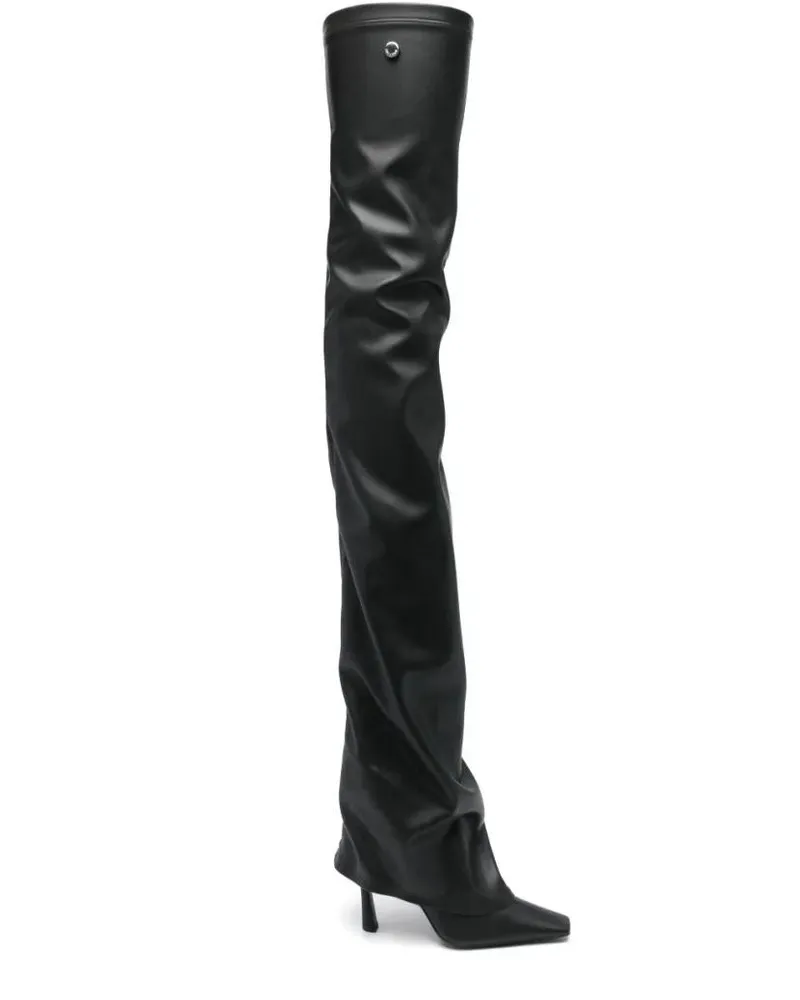 ATTICO Stiefel Over-The-Knee Black Boots schwarz Schwarz