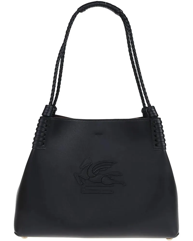 Etro Crossbody Bags Small Libra Shopping Bag Black schwarz Schwarz