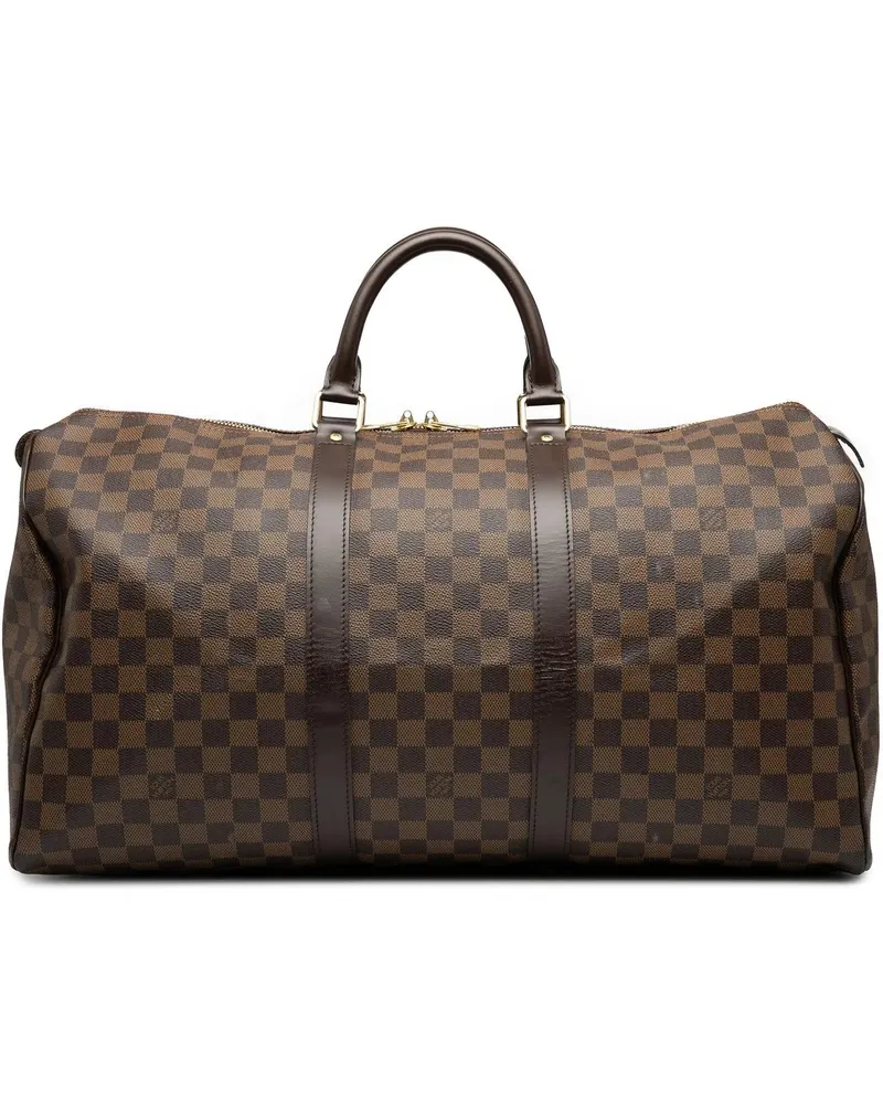 Louis Vuitton Weekender Damier Ebene Keepall 50 braun Braun