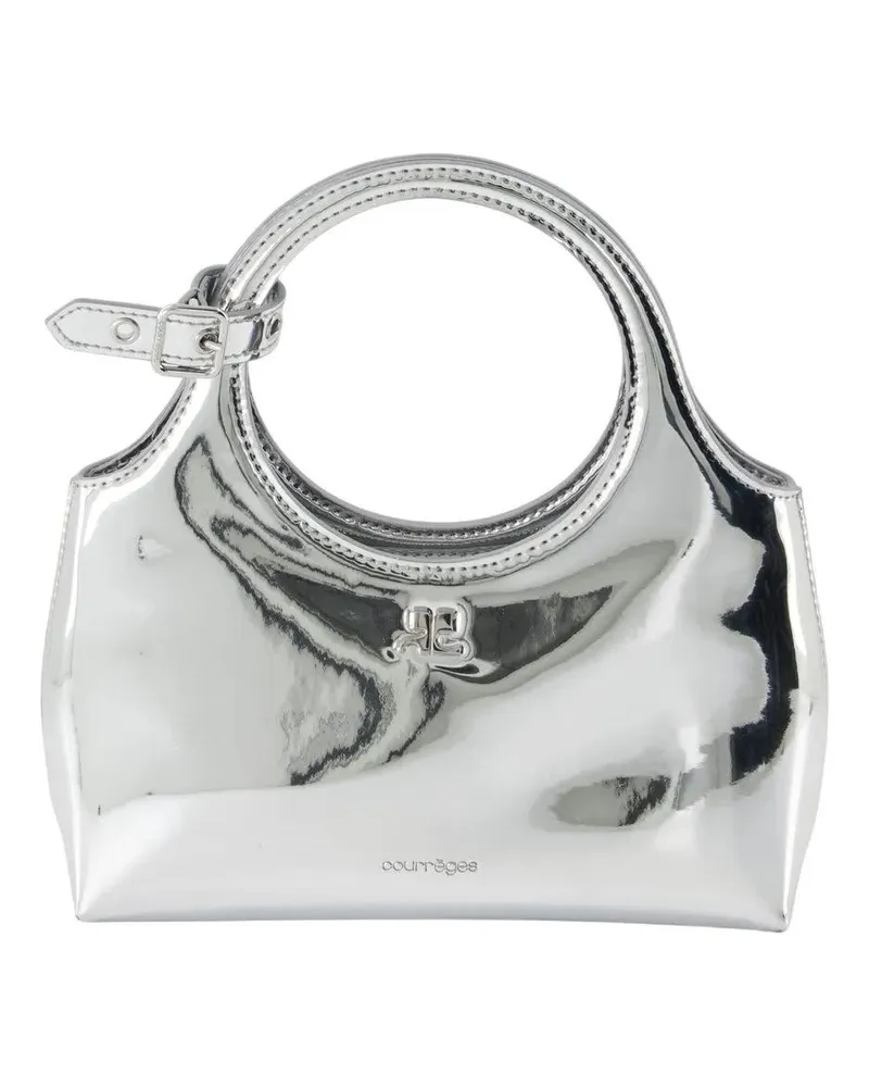 Courrèges Hobo Bags Mini Holy Day Mirror Purse - Courreges silberfarben Silber