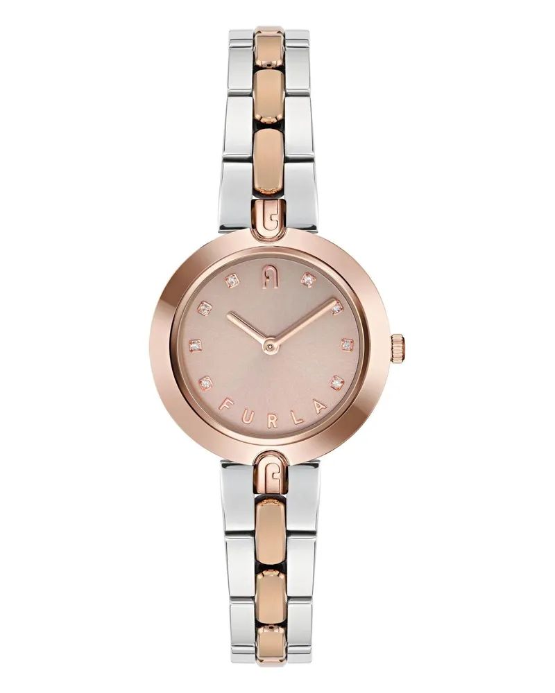 Furla Uhren Quarz-Analoguhr  Logo Links pink Rosa