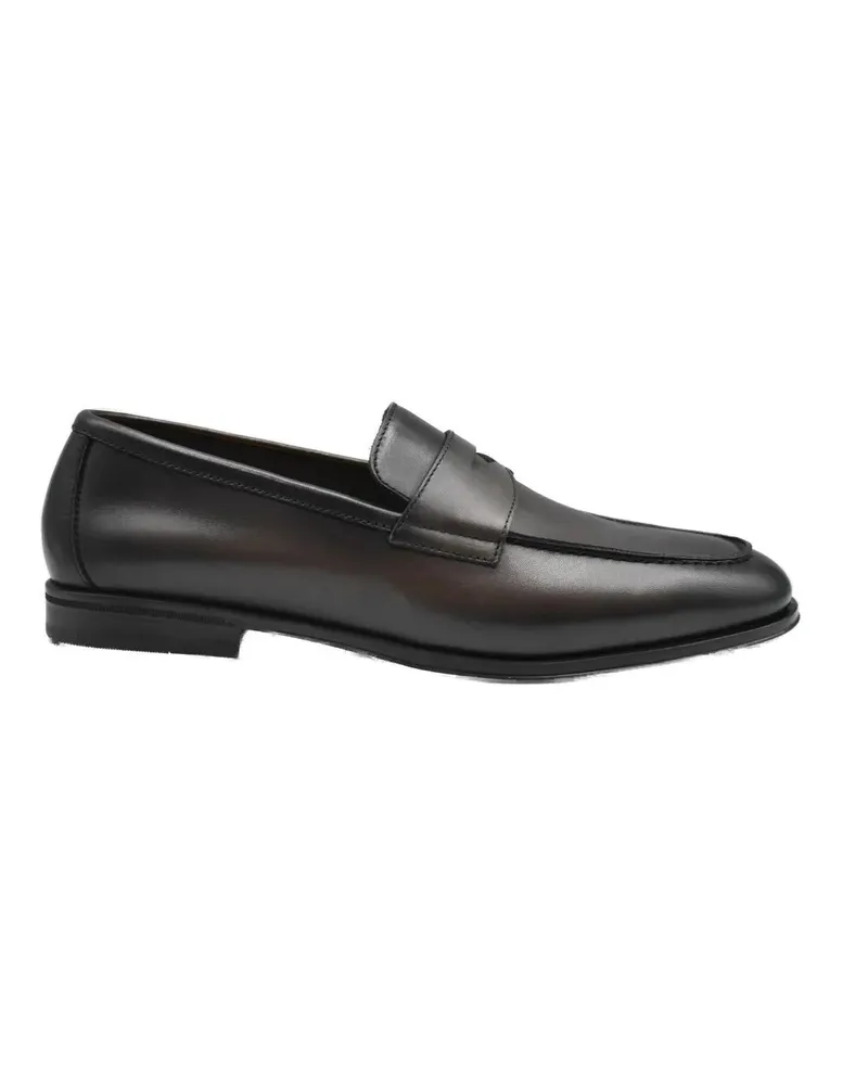 Doucal´s Loafer Penny Loafers In Soft Dark Brown Leather braun Braun