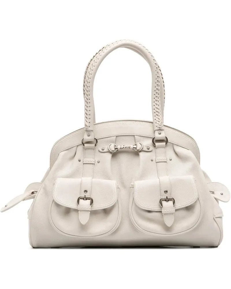 Dior Crossbody Bags Large Calfskin My Dior Frame Handbag weiß Weiß