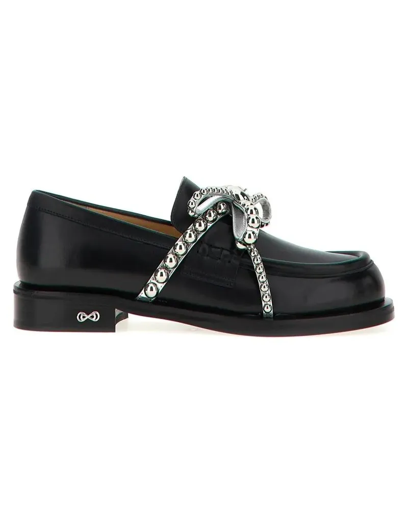 Mach & Mach Crystal Studs' Loafers schwarz Schwarz