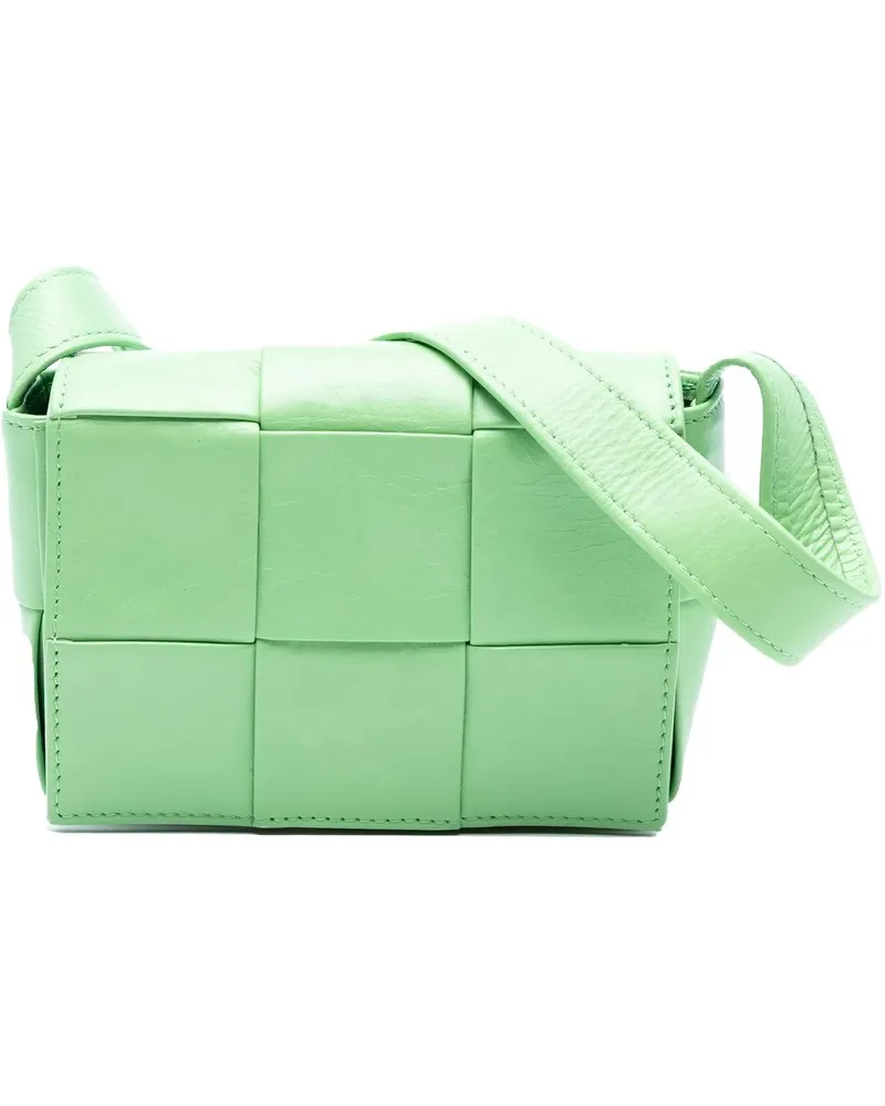 Bottega Veneta Hobo Bags Extra Mini Nappa Intrecciato Cassette Crossbody grün Grün
