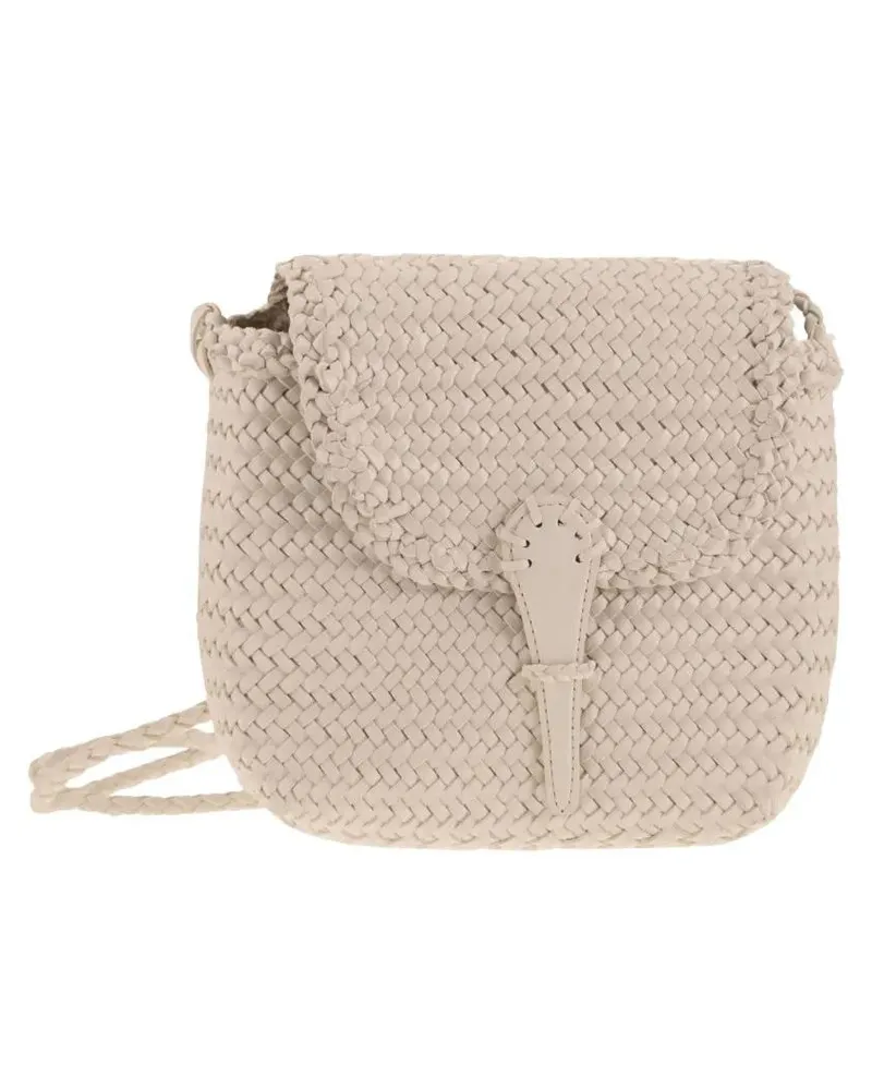 Dragon Diffusion Hobo Bags Mini City Bag - Woven Leather Bag beige Beige