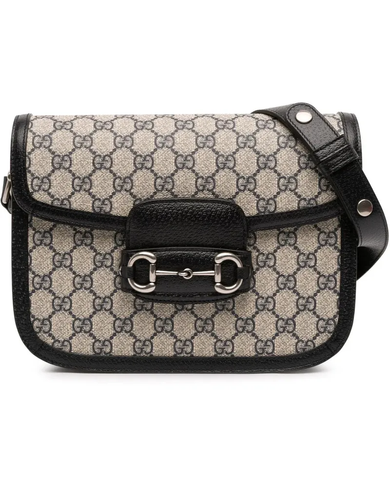 Gucci Hobo Bags Medium GG Supreme Horsebit 1955 Shoulder Bag braun Braun