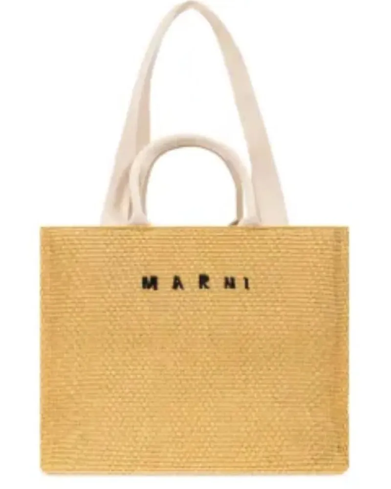 Marni Crossbody Bags Large Basket Yellow gelb Gelb
