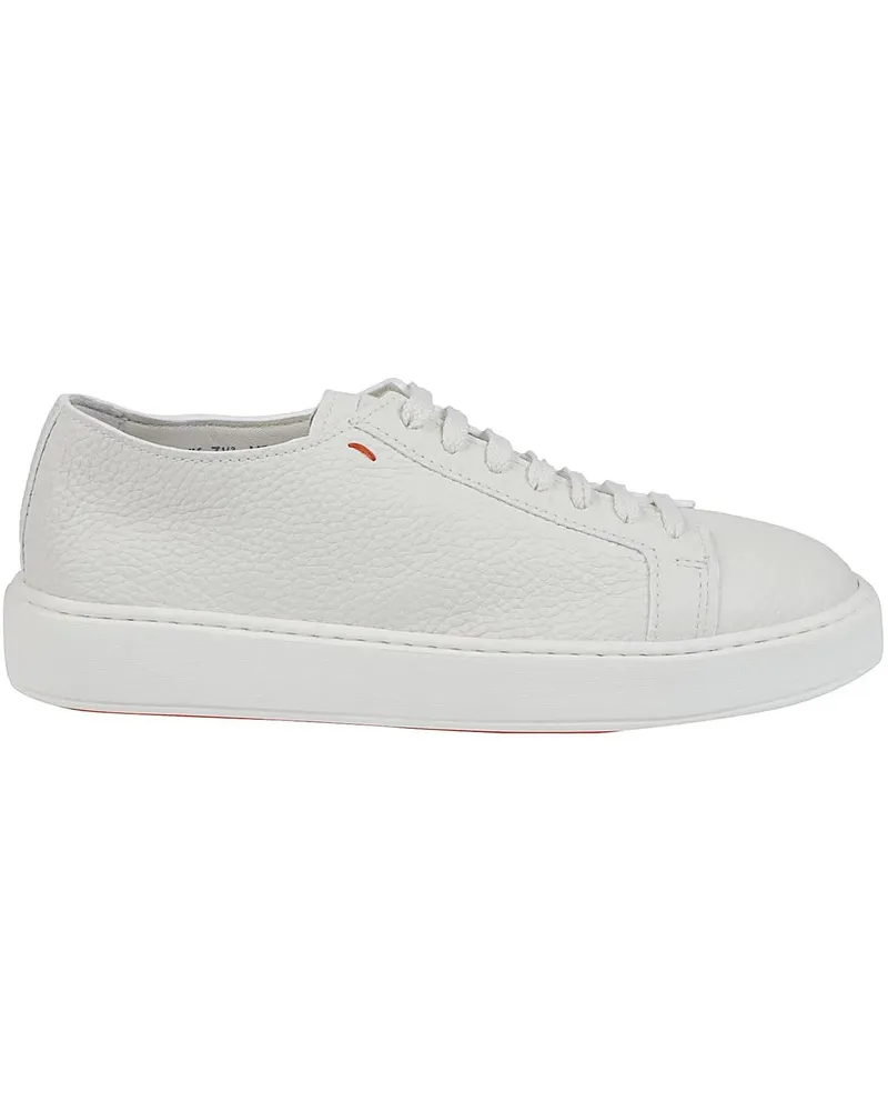 Santoni Low-Top Sneaker Biking Sneakers White weiß Weiß