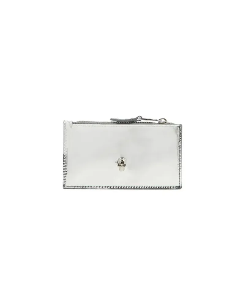 Alexander McQueen Portemonnaie Reflective Silver Wallet weiß Weiß