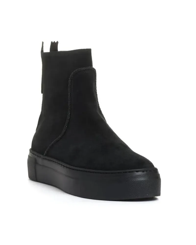 Attilio Giusti Leombruni Stiefel Beatles Black Suede And Glitter schwarz Schwarz