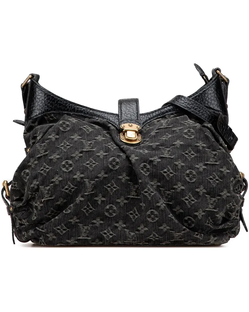Louis Vuitton Hobo Bags Monogram Denim Mahina XS schwarz Schwarz