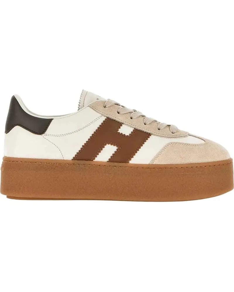 Hogan Low-Top Sneaker Flat Shoes Ivory weiß Weiß